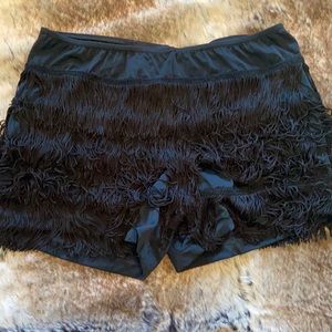 Fringe dance shorts.